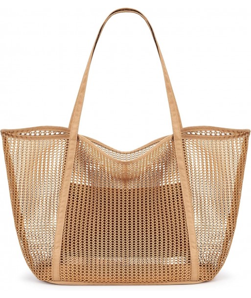 KALIDI FANCY FOREST Sac fourre-tout en maille de plage, sac à main à bandoulière pour femme MAX 27L Sac d'épicerie