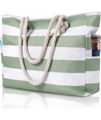 Sac de plage Clothirily pour femme - Grand sac fourre-tout de plage, sac de plage imperméable et résistant au sable avec fermeture éclair, grand sac fourre-tout de plage pour piscine