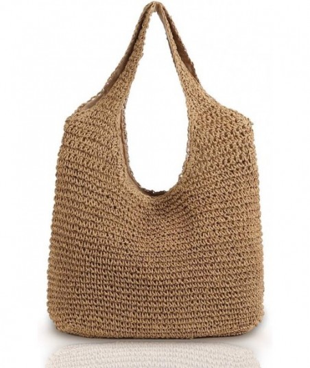 Sac à bandoulière en paille souple tissé à la main, grand sac fourre-tout à poignée en paille Boho, sac de plage d'été rétro, sac à main en rotin