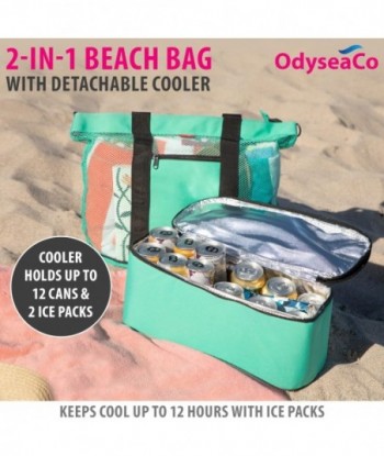 Sac de plage imperméable Odyseaco avec compartiment isotherme - Sacs de plage imperméables et résistants au sable pour femmes, sac de piscine et sac fourre-tout de plage