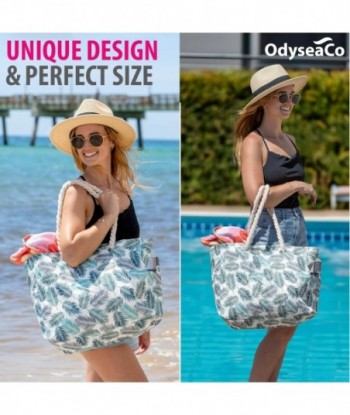 Sac de plage Odyseaco - Sac fourre-tout de plage - Sacs de plage pour femmes - Sac fourre-tout de plage - Sacs de plage imperméables et résistants au sable - Sac fourre-tout en toile