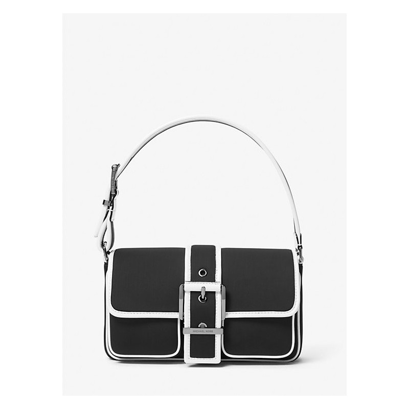 Sac bandoulière femme Colby en cuir, noir et blanc