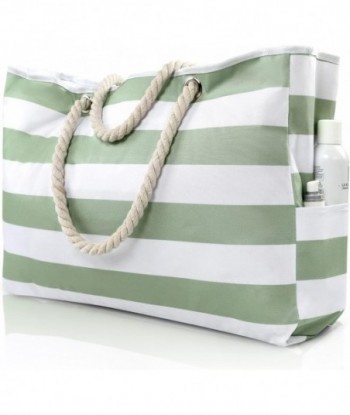 Sac de plage Clothirily pour femme - Grand sac fourre-tout, imperméable et résistant au sable avec fermeture éclair pour piscine