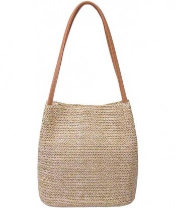 Aphoraeny Sac de plage en paille Seaux Totes Sac à main Sac à bandoulière Sac fourre-tout Sac à main d'été pour femme