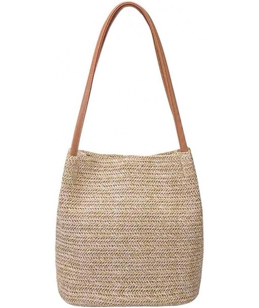 Aphoraeny Sac de plage en paille Seaux Totes Sac à main Sac à bandoulière Sac fourre-tout Sac à main d'été pour femme