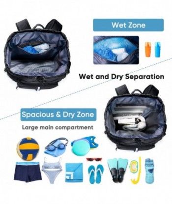 Grand sac à dos de plage imperméable et résistant au sable - Sac de plage surdimensionné personnalisé avec compartiment à chaussures - Sac à dos de piscine avec poches pour articles de toilette