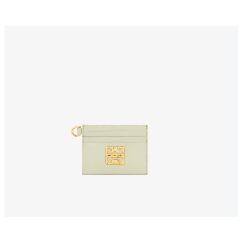 Femme Porte-cartes 4G en cuir Box Vert amande