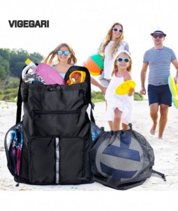 Grand sac à dos de plage imperméable et résistant au sable - Sac de plage surdimensionné personnalisé avec compartiment à chaussures - Sac à dos de piscine avec poches pour articles de toilette