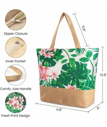 Sac de plage pour femme, grand sac fourre-tout de plage avec fermeture éclair, sac fourre-tout de plage en paille imperméable, sac de voyage pour natation et shopping