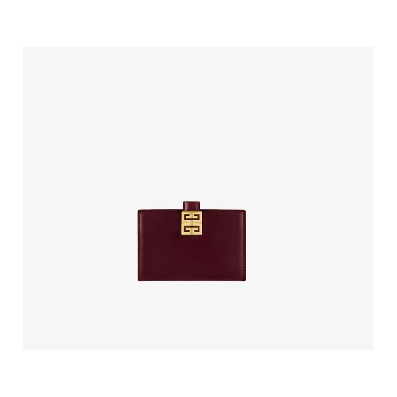 Femme Portefeuille 4G en cuir Box Rouge Oxblood