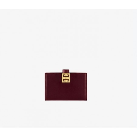 Femme Portefeuille 4G en cuir Box Rouge Oxblood