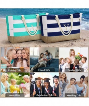 Cadeaux personnalisés YOOLIFE pour femmes - Cadeaux d'anniversaire pour femmes maman amie elle, grand sac fourre-tout de voyage initial essentiel de plage