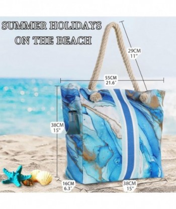 Sac de plage extra large en toile imperméable Wulcea avec fermeture éclair et poches, parfait pour les voyages, la piscine, la natation, la plage et les vacances