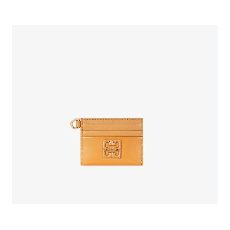 Givenchy Femme Porte-cartes 4G en cuir Box Orange rouge