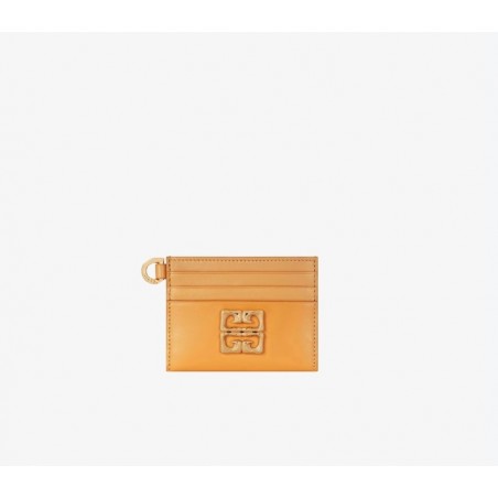 Givenchy Femme Porte-cartes 4G en cuir Box Orange rouge