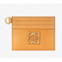 Givenchy Femme Porte-cartes 4G en cuir Box Orange rouge