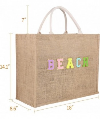 Kolewo4ever Sac de plage en paille et fibre de jute Sac fourre-tout de voyage Sac à main Sac de plage tissé Sac de voyage Shopping