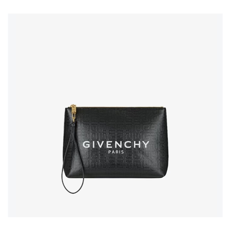 Femme Pochette GIVENCHY en toile enduite 4G Noir