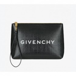 Femme Pochette GIVENCHY en toile enduite 4G Noir