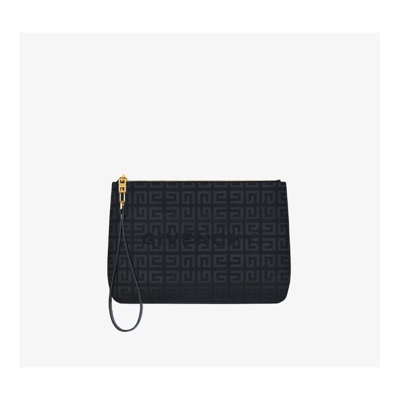 Pochette GIVENCHY en broderie 4G Noir