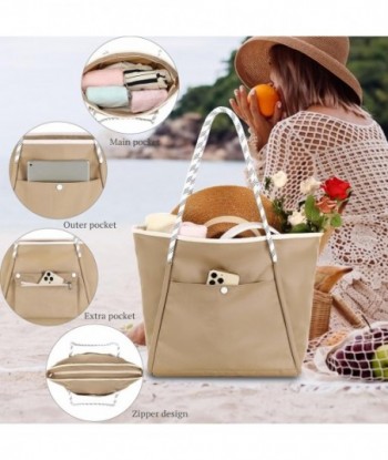 Sac de plage BTOOP pour femme, sac fourre-tout imperméable et résistant au sable, sac de piscine avec fermeture éclair pour les vacances, les voyages