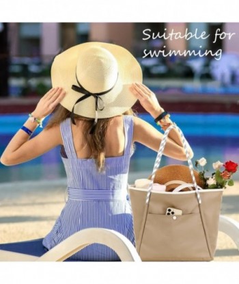 Sac de plage BTOOP pour femme, sac fourre-tout imperméable et résistant au sable, sac de piscine avec fermeture éclair pour les vacances, les voyages