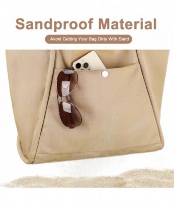 Sac de plage BTOOP pour femme, sac fourre-tout imperméable et résistant au sable, sac de piscine avec fermeture éclair pour les vacances, les voyages