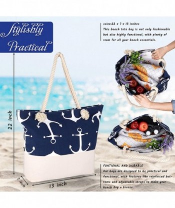 Sac de plage OZCHIN Grands sacs fourre-tout de plage pour femmes Fournitures de plage Excellents cadeaux pour femmes