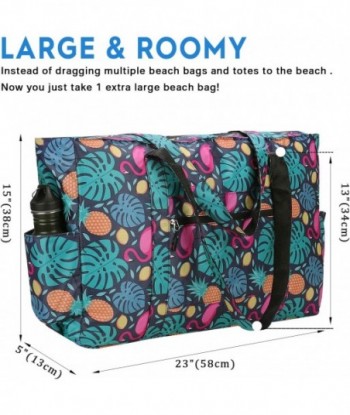 Outrip - Sac fourre-tout de plage extra large pour la famille - Sac de piscine étanche pour femme avec fermeture éclair