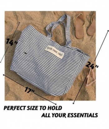 Sac de plage Folkulture pour femme | 17 x 14 pouces - Sac fourre-tout de plage 100 % coton avec poche zippée à l'intérieur, grand sac de piscine tissé