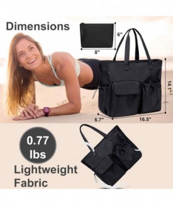 LEDAOU Sac de Plage pour Femme Sac Fourre-Tout Imperméable et Résistant au Sable Sac de Piscine avec Fermeture Éclair pour Gym Shopping Voyage avec Poche Mouillée