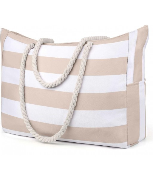 Grands sacs de plage KPX, sacs de piscine, sacs fourre-tout de plage à fermeture éclair, sacs de sport surdimensionnés pour filles mignonnes pour les voyages,