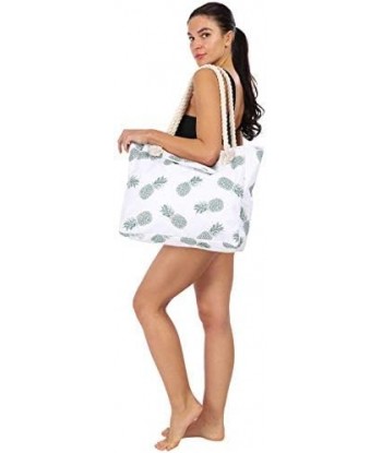 Sac de plage en toile imperméable extra large Genovega avec 4 poches intérieures pour les voyages, la salle de sport, la natation et les vacances à la plage