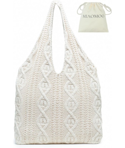 Sac de plage au crochet Sac fourre-tout d'été pour femmes Sacs à bandoulière hippie Sac en tricot fait main esthétique