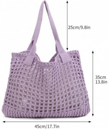 ENBEI Grands sacs fourre-tout de plage pour femmes Sacs à main à bandoulière Sac en tricot Sac fourre-tout esthétique pour la plage Sac fourre-tout au crochet mignon Sacs fourre-tout