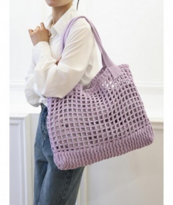 ENBEI Grands sacs fourre-tout de plage pour femmes Sacs à main à bandoulière Sac en tricot Sac fourre-tout esthétique pour la plage Sac fourre-tout au crochet mignon Sacs fourre-tout