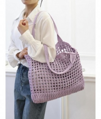 ENBEI Grands sacs fourre-tout de plage pour femmes Sacs à main à bandoulière Sac en tricot Sac fourre-tout esthétique pour la plage Sac fourre-tout au crochet mignon Sacs fourre-tout