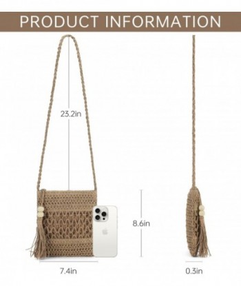 Petit sac à main de plage en paille pour femme : sacs en paille, sacs à bandoulière, sacs à main - Sac fourre-tout tissé en raphia pour les vacances d'été