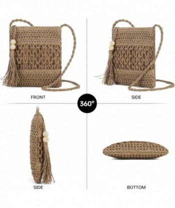 Petit sac à main de plage en paille pour femme : sacs en paille, sacs à bandoulière, sacs à main - Sac fourre-tout tissé en raphia pour les vacances d'été