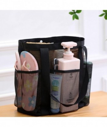 Petit sac de plage en maille fourre-tout léger pour jouets de voyage, sac de piscine en maille avec plusieurs poches