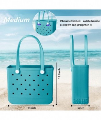 Sac de plage en caoutchouc de taille moyenne pour hommes et femmes, sac de voyage de grande capacité, sac fourre-tout de plage pour la plage, le bateau, la piscine