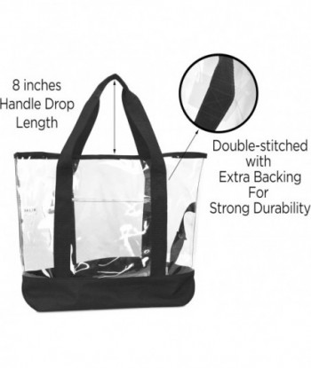 Grand sac fourre-tout transparent DALIX de 20 po avec petite pochette