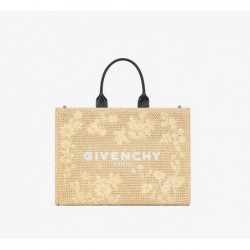 Givenchy Plage
Cabas G-Tote medium en raphia à broderie florale