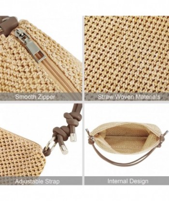 NIUEIMEE ZHOU Sac à bandoulière en paille pour femme Sac fourre-tout de plage tissé Sacs à main Hobo avec bandoulière réglable