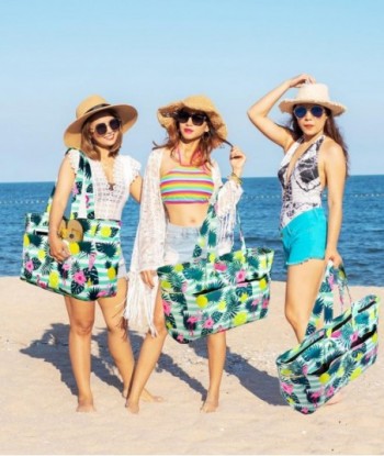 Sac de plage extra large, sacs de plage imperméables avec fermeture éclair, sacs fourre-tout de plage pliables légers, grands sacs de week-end multi-poches pour femmes, parfaits pour la piscine, le shopping, les voyages, les vacances, la salle de sport