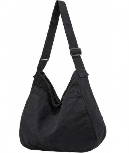 Sac fourre-tout en toile décontracté Hobo Sac à bandoulière pour femmes et hommes Grand sac à main Sac messager Voyage Travail