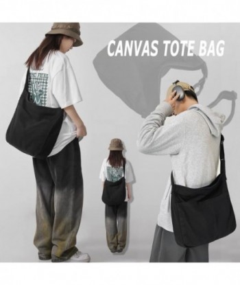 Sac fourre-tout en toile décontracté Hobo Sac à bandoulière pour femmes et hommes Grand sac à main Sac messager Voyage Travail