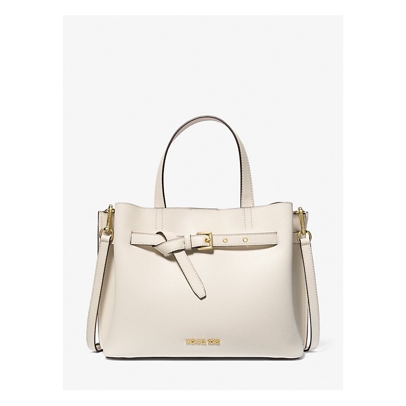 Michael Kors Grand sac en cuir grainé blanc femme