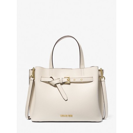 Michael Kors Grand sac en cuir grainé blanc femme