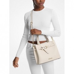 Michael Kors Grand sac en cuir grainé blanc femme